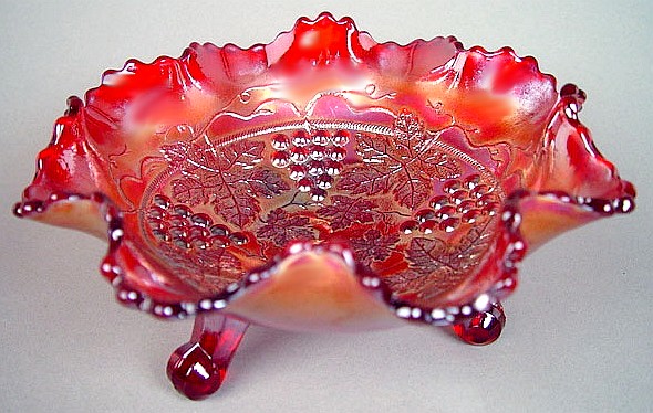 Ball Footed GRAPE & CABLE Bowl - only one known.