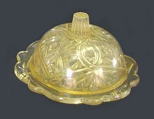 REXFORD Miniature Butter by Higbee Glass. Part of a child's set.- $95.