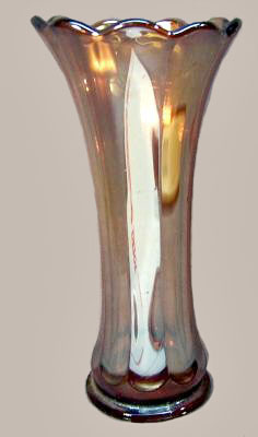 CONCAVE FLUTE in Amber 8.75 in. tall x 2.25 in. base.