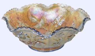 8-9 in. Powder Blue OPEN ROSE Berry Bowl.#4897A.