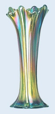10 in. Green FOUR PILLARS Vase.