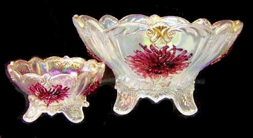 DAHLIA in White with Red Stain.