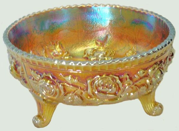 LUSTRE ROSE Fernery in Amberina. Only a couple are known in this color. (OLD).