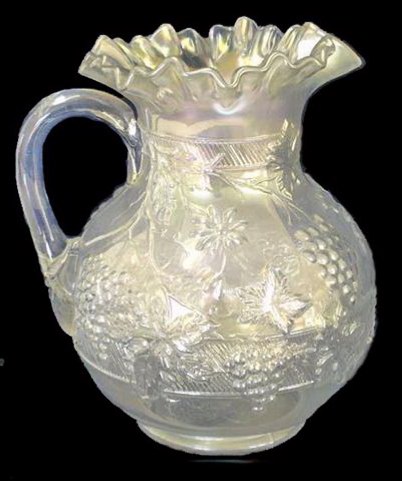FLORAL & GRAPE Pitcher in White.