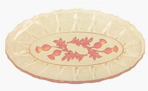 GOLDEN THISTLE Oval Tray