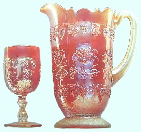 WINE & ROSES CIDER PITCHER and GOBLET in Marigold.