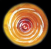 CONCENTRIC CIRCLES Hatpin in Amber 