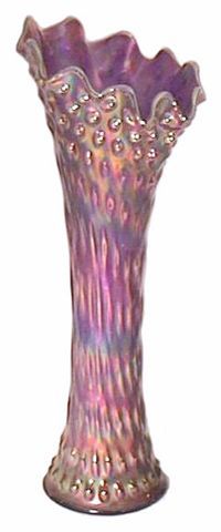 #517-Amethyst RUSTIC Funeral - 5.25 in. base, 19.25 @ tallest.17 in. front,5.25 in. base.10 flutes.