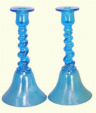 U.S. Glass #315 - SPIRAL BELL-Celeste