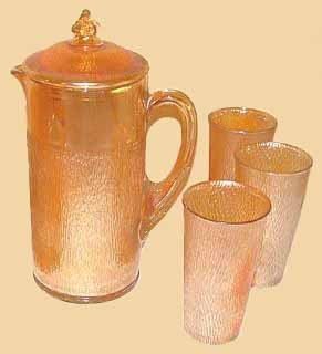 TREE BARK Water Set- Pitcher is 11.5 in. high