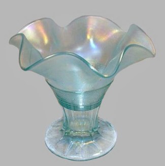 Ice Blue GRACEFUL Vase - 5.5 in. tall. Underlined N-no circle