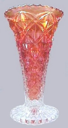 HEAVY DIAMOND - _330 Vase - 6 in. tall.