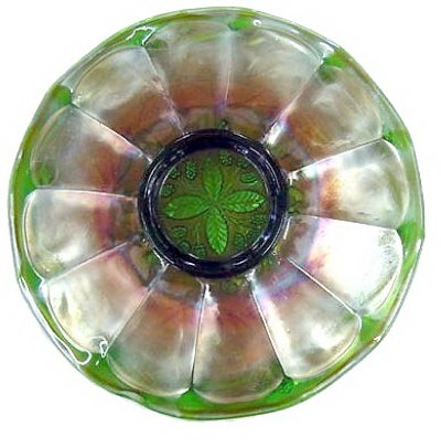 Reverse of Green WILD BLACKBERRY Bowl-(plate)