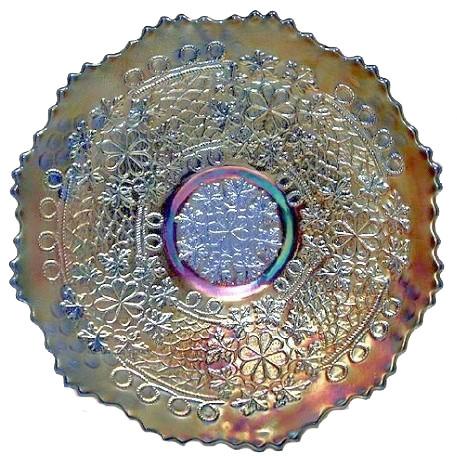 LEAF CHAIN Plate - Blue 7.5 in. diam. Carries the HORSE CHESTNUT Exterior.