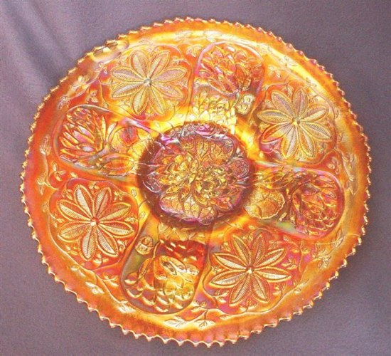 WATERLILY Chop Plate-Marigold. Almost 11 in. diam..