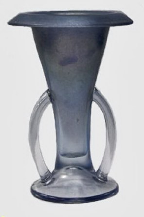 TWO-HANDLED Vase - 8 in. in Smoke. This one offers a nicely rolled   top edge, which is the shape most often found.