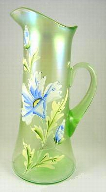 DIANTHUS Tankard in Ice Green. 12.75 in. high.