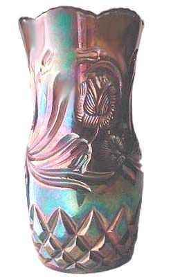 WESTERN THISTLE Vase in Blue-5.2 in. tall.