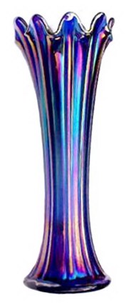THIN RIB (Standard Size)-3.5 in. base-Cobalt Blus-10.5 in. tall.