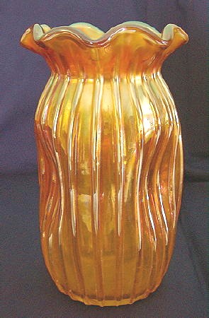 RIB & PANEL 8.25 in. vase. 4.25 in. mouth opening..