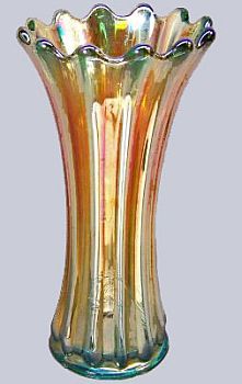 CORINTH 8 in.tall Vase in Aqua-Teal. 3 in. base
