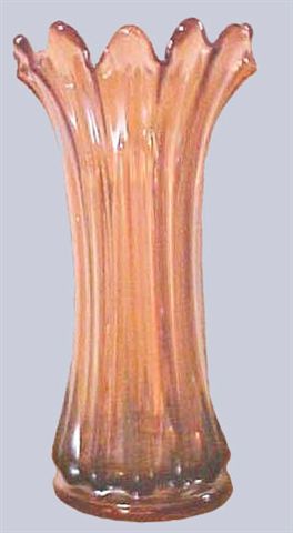CORINTH Vase having 12 ribs, in Amethyst - 8 and one-half in. tall..