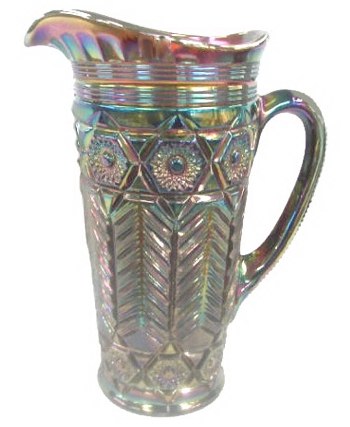INVERTED FEATHER Tankard-Amethyst. $2,000, 1-08 Wroda Auction.
