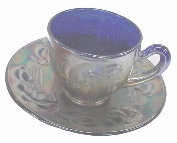 4-KITTENS Cup & Saucer, Blue