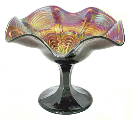 ROSALIND Variant Compote-5.5 in. tall, in Amethyst.$525. Seeck Auciton-3-07