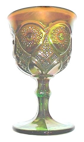 Green NEARCUT Goblet, 6 in. tall. $505. eBay sale, 2-08.