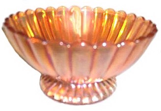 PILLAR FLUTE Dome-footed Bowl - 5.5 in diameter.
