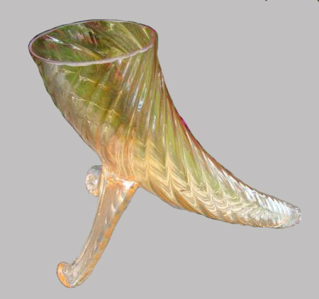 HORN of PLENTY-SWIRL Vase-1925-30-Duncan-Miller.