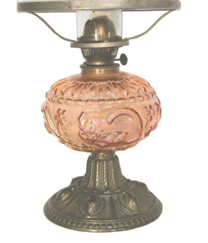 BUTTERFLY & SINGLE FLOWER Oil Lamp-Jack Adams collection.