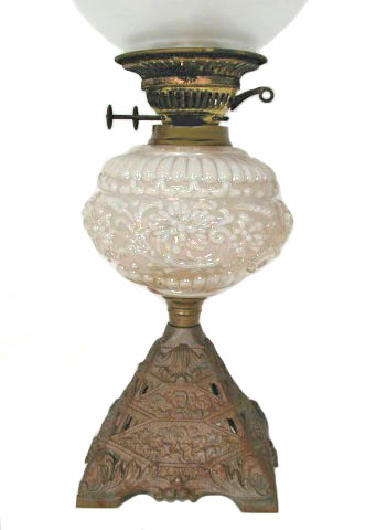 FLORAL CHRYSANTHEMUM oil Lamp-from Jack Adams.