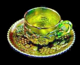 GRAPE & CABLE Cup & Saucer, Green-$65
