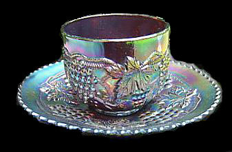 Amethyst GRAPE & CABLE Cup & Saucer. $200
