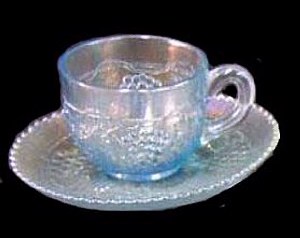 GRAPE & CABLE Cup & Saucer, Ice Blue