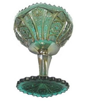 OCTAGON Compote-Teal Green