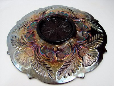 11 in.INVERTED THISTLE- Purple Plate=Seeck Auction-7-10-$1400.