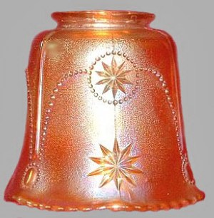 Northwood's ASTRAL marigold gas lamp shade by Northwood..