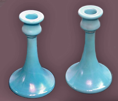 N. (TRUMPET) 6.5 in. Jade  Blue.  c. 1920.