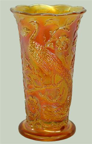 PEACOCK GARDEN Vase-$4500. Seeck Auction.