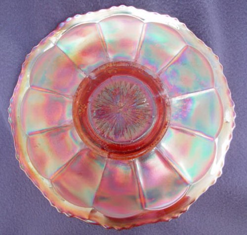 Marigold 6.5 inch plate with star - rear view.