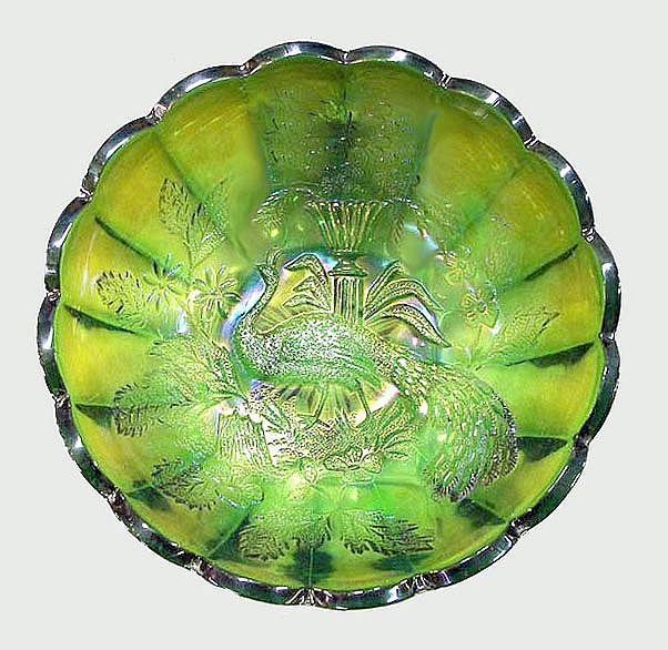 9 in. PEACOCK IC shaped bowl 