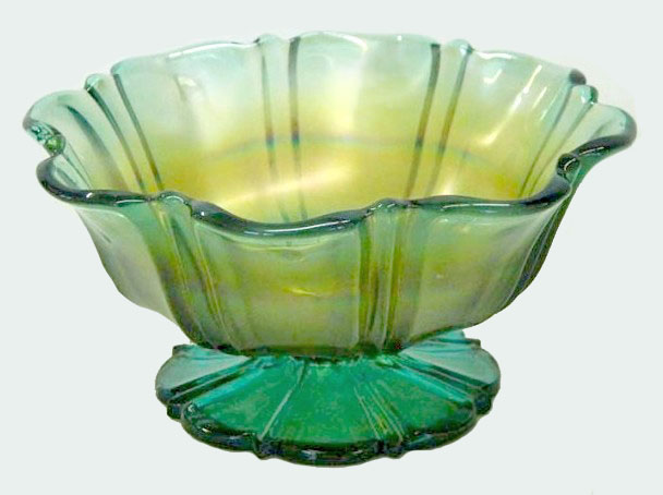 Teal-Green TWO-SEVENTY Compote. Courtesy Seeck Auctions..