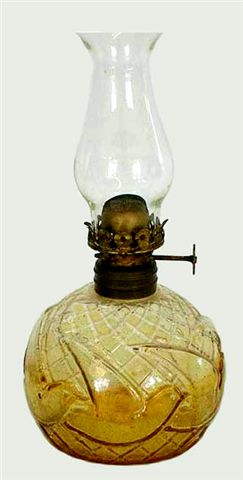 Min. Lamp with DOVES-Flashed Mgld. $55. Seeck-6-10.j