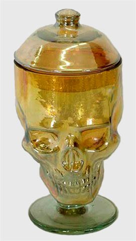 SKULL Covered Jar.-$200. Seeck Auction.