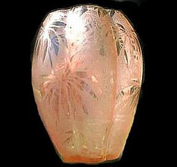 Pink BROCADED PALMS Vase