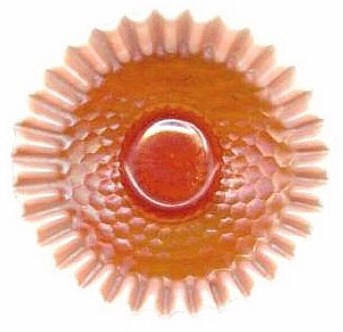 HONEYCOMB bowl with smooth exterior. Marigold.