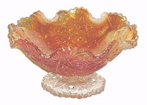 FANCY FLOWERS REPRO with clear pedestal and only 9 in. diameter.